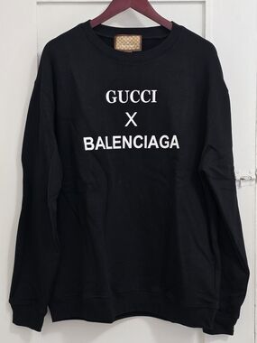 Balenciaga Black Men's Crewneck Sweater